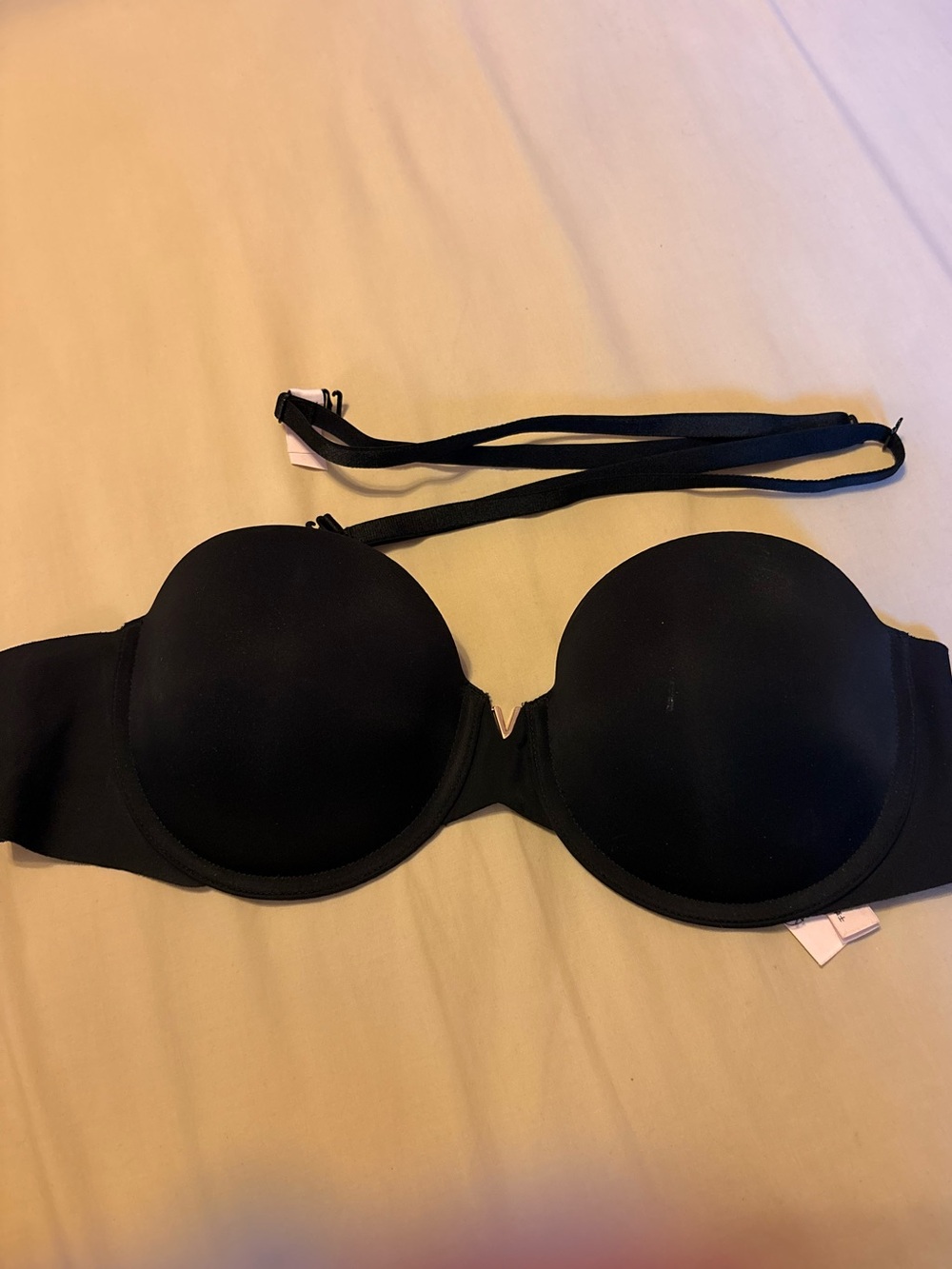 Victoria's Secret Black Strapless Push-Up Bra with Removable Straps
